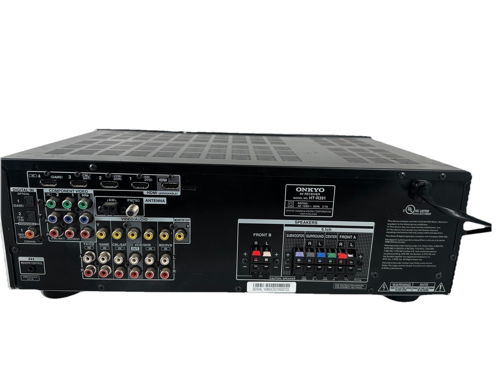 Onkyo AV Receiver HT-R391 READ*** Partial Tested