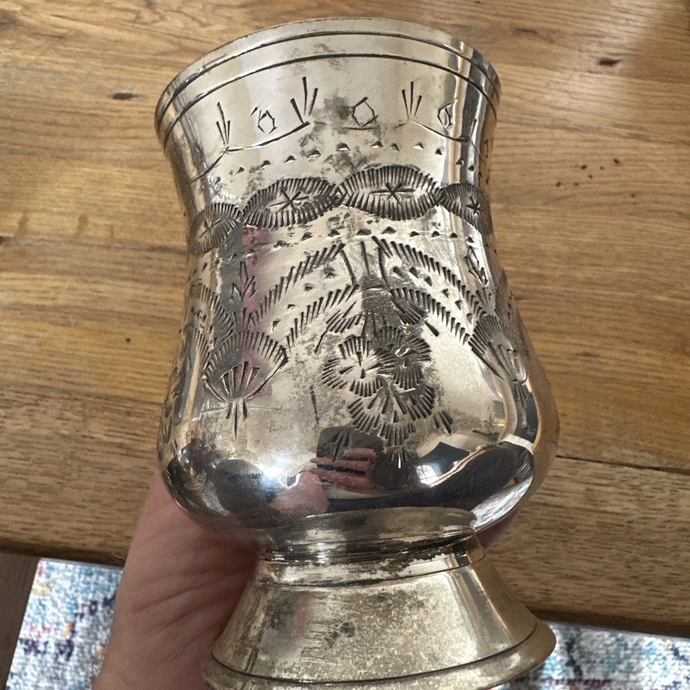 Antique Silver plated Tankard 3/4 Pint