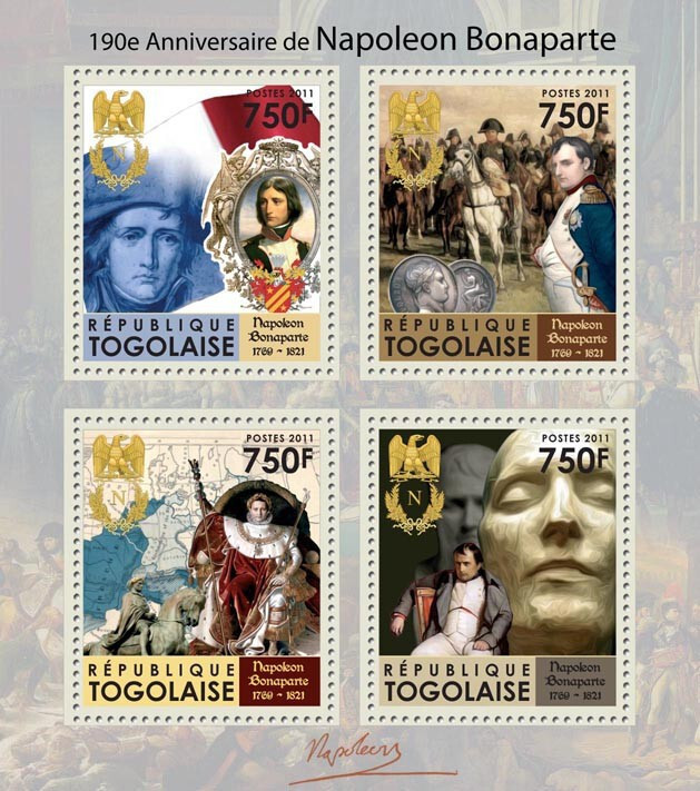 Napoleon Bonaparte (Yvert&Tellier Code: 2560-2563)