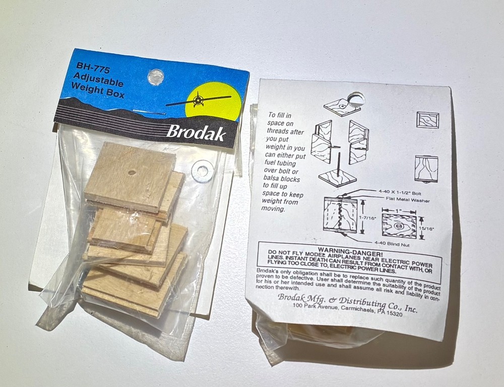 New 2 pack of Brodak tip weight boxes