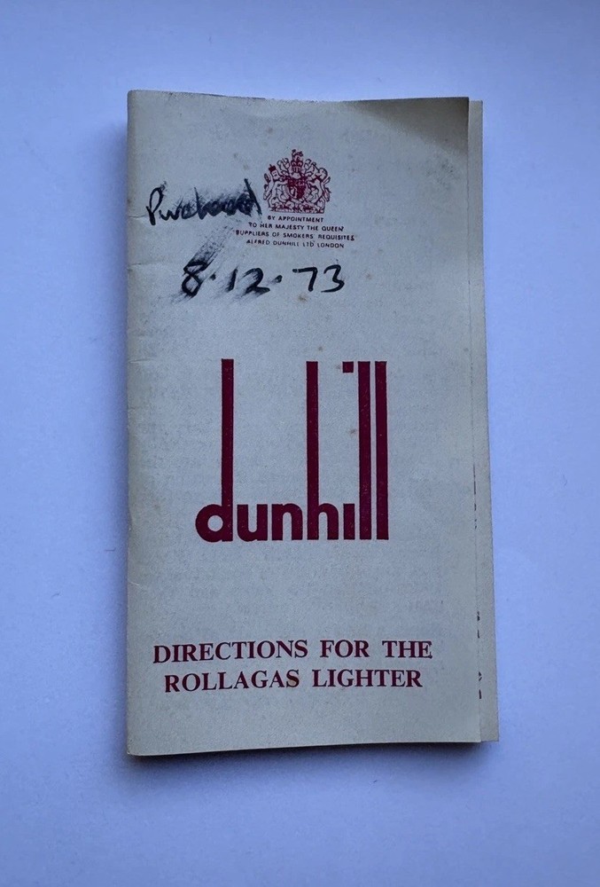 Blue Dunhill Rollagas Box & User Manual