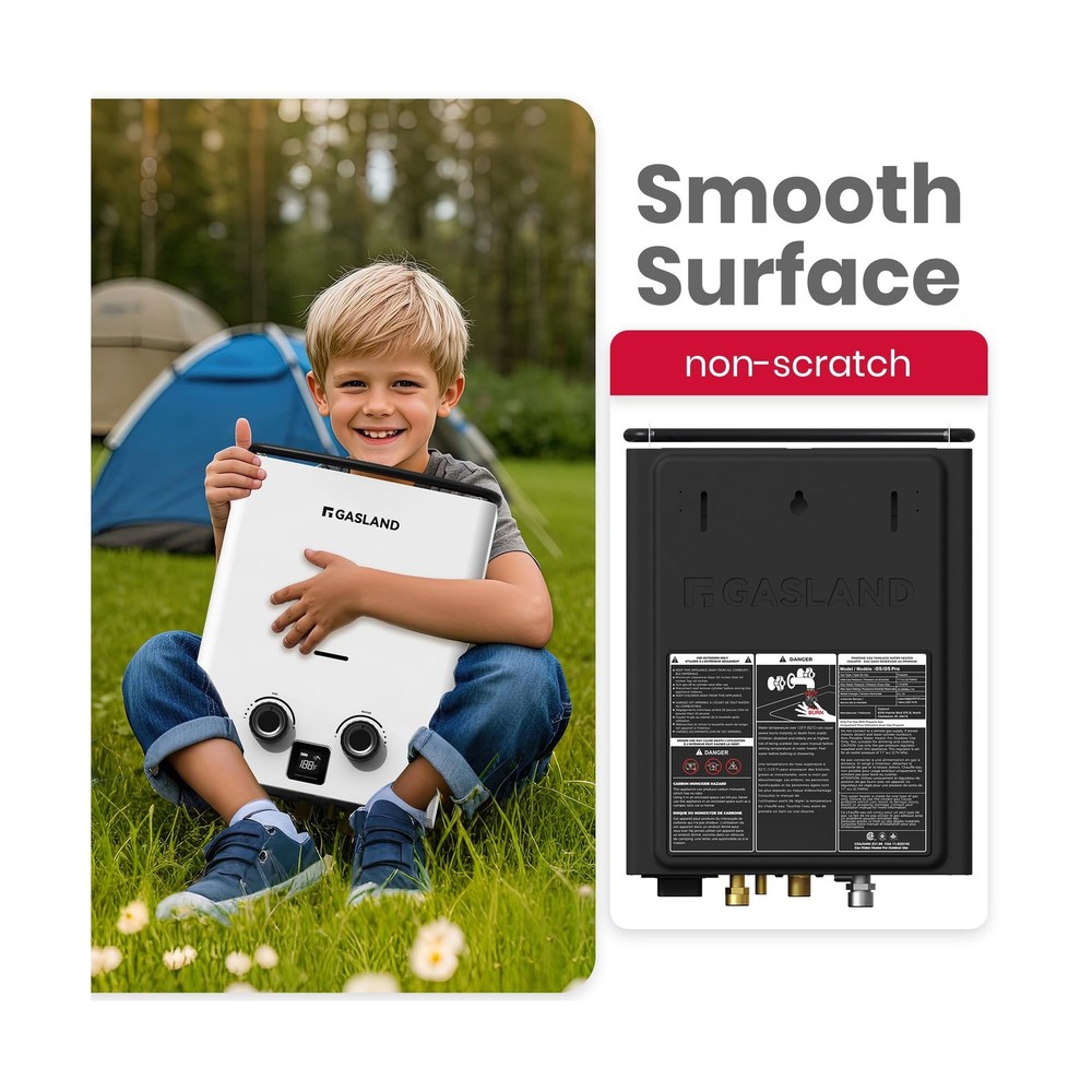 GASLAND Goshower G5 Pro Portable Propane Tankless Water Heater – 1.32 GPM,