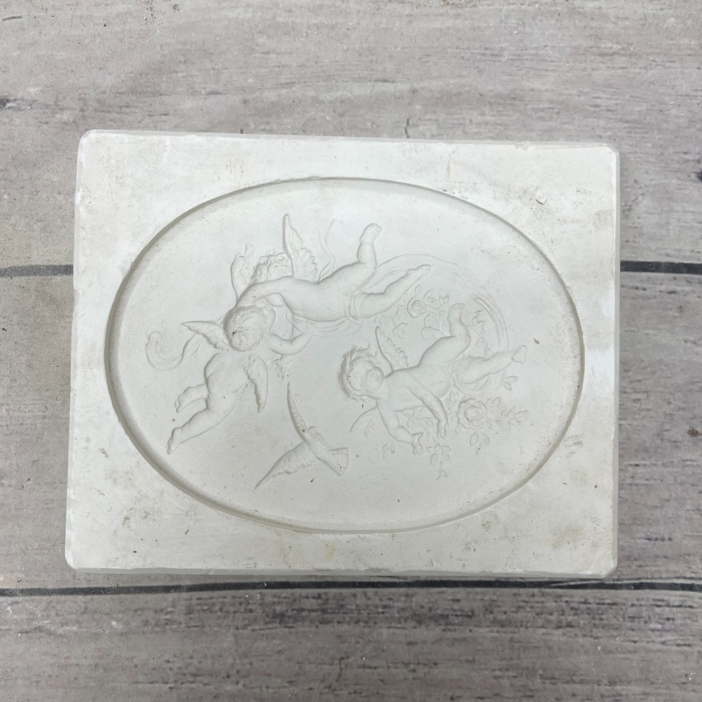 Unbranded Ceramic Casting Mold Winged Cherubs Open Pour #329