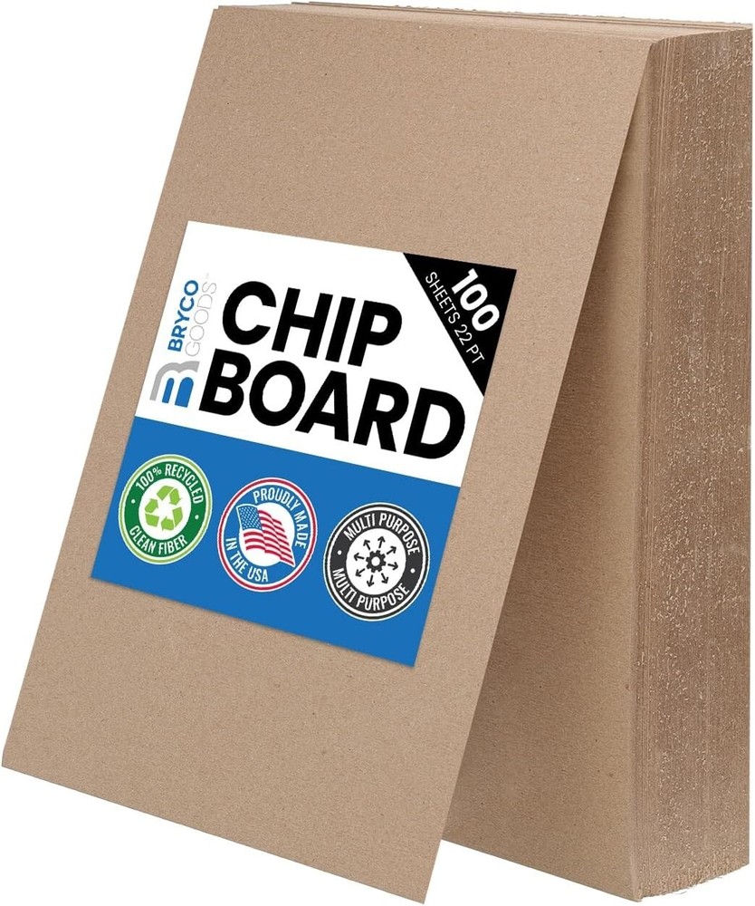 Versatile Kraft Chipboard Sheets - 100 Count, 8.5" x 11" for Creative Projects