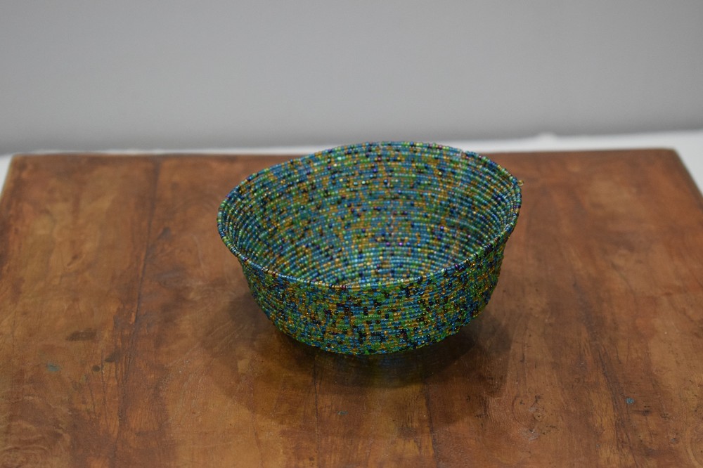 Baskets Indonesian Assorted Round Wire Beaded Baskets