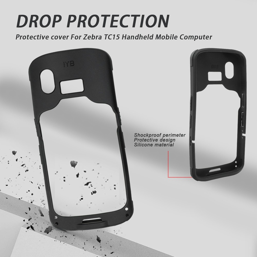 NEW Protective Case Rugged Boot Cover for Zebra TC15 Barcode Scanner US SHIP