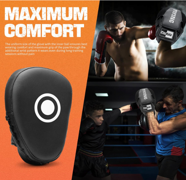 Pro Boxing Focus Mitts Leather Curved Pads for Training