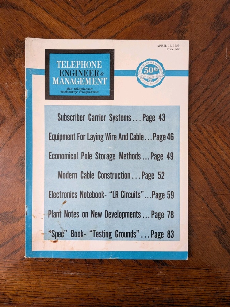 Telephone Engineer & Management Industry Magazine Bell First Pushbutton Article