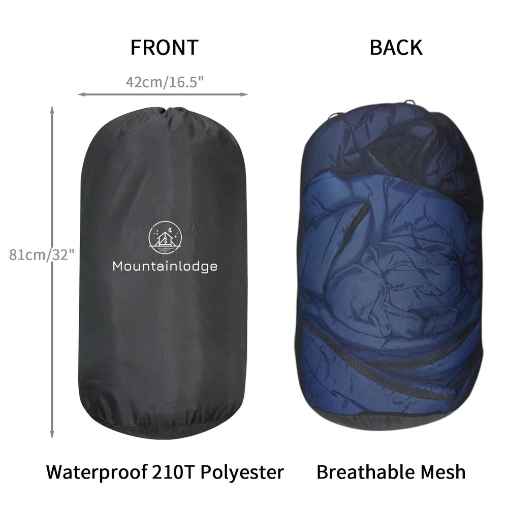 Storage Sack for Sleeping Bag 110L Polyester and Mesh Extra Large Capacity fo...