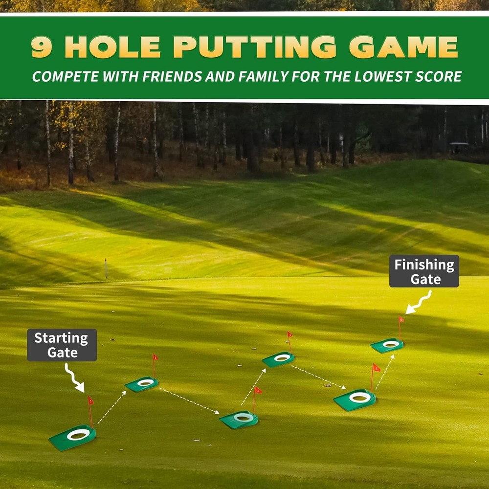 Golf Putting Practice Aid Trainer Hole Training Cup Alignment Putter Guide