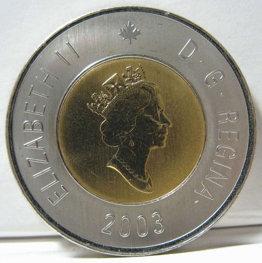 Canada 2003 $2 Polar Bear ( Old Effigy, Crowned ) BU