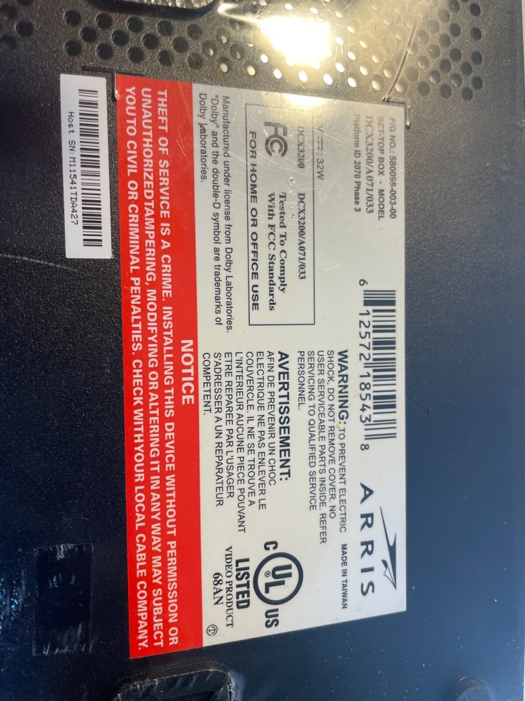 Arris DCX3200