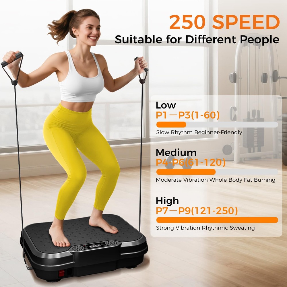 Vibration Plate Exercise Machine,Vibrating Platform for Lymphatic Drainage wi...