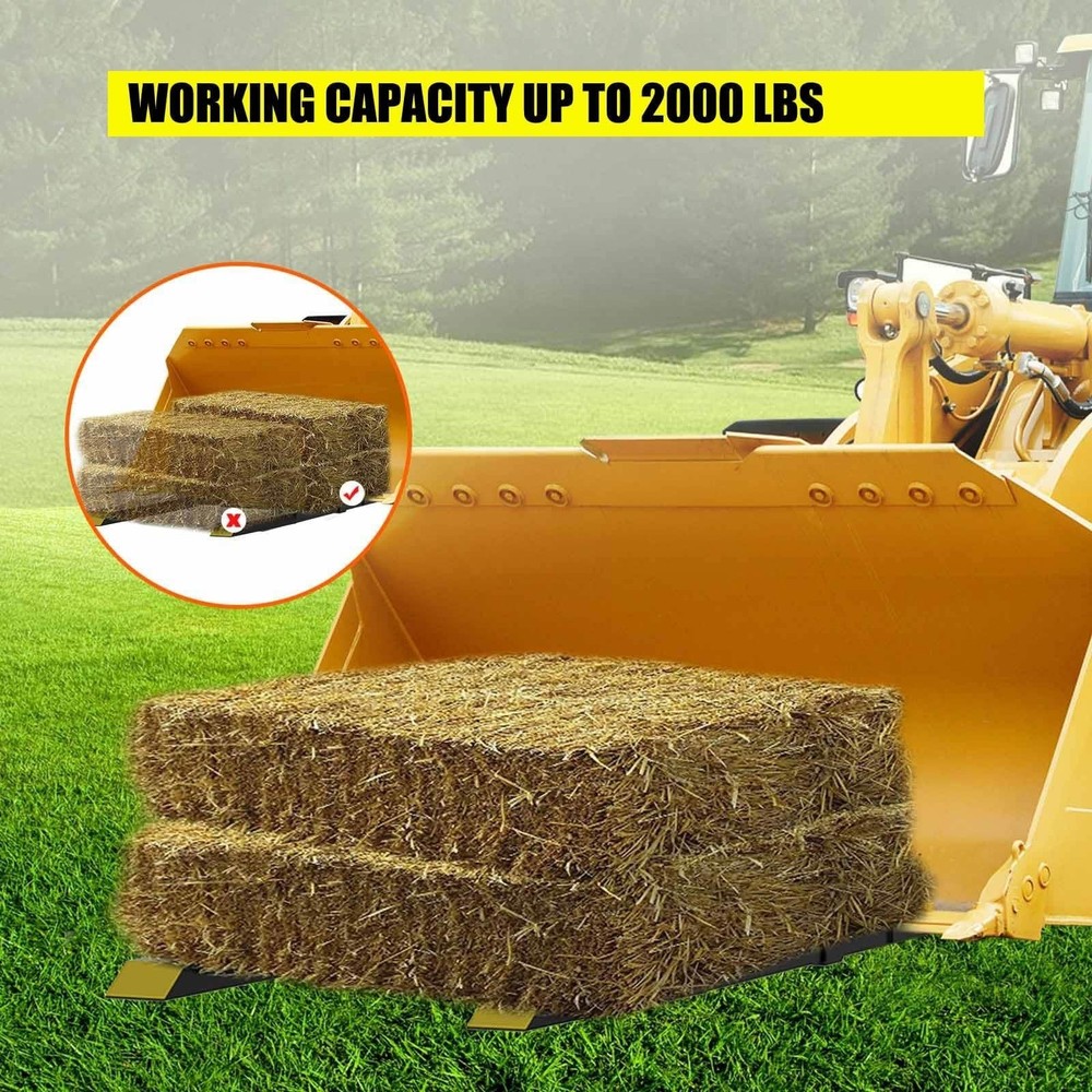 Pallet Forks 43" 2000 Lbs Max, Heavy Duty Heavy Duty Front Loader Forks, New