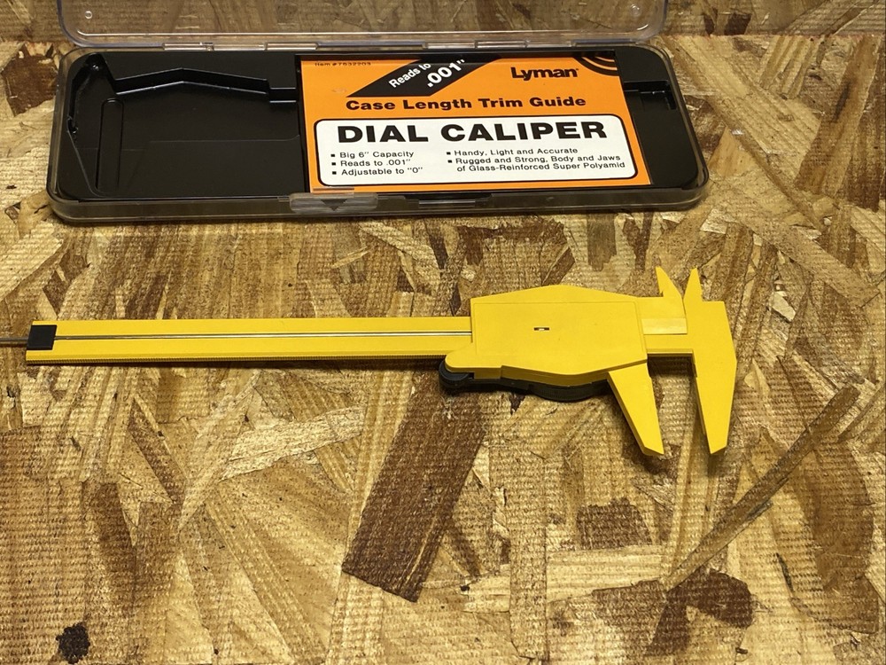 Lyman Polymer 5" Dial Caliper Bullet Reloading: Swiss Made Vintage
