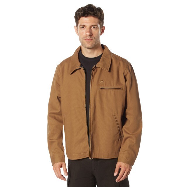 * ROTHCO * ' CANVAS WORK JACKET ' MENS ' SIZE MED ' WORK BROWN
