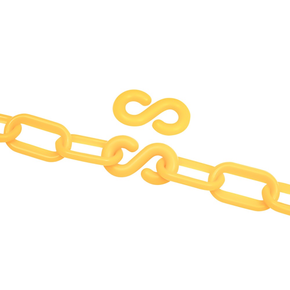 200ft Yellow Plastic Barrier Chain for Effective Crowd Control Management