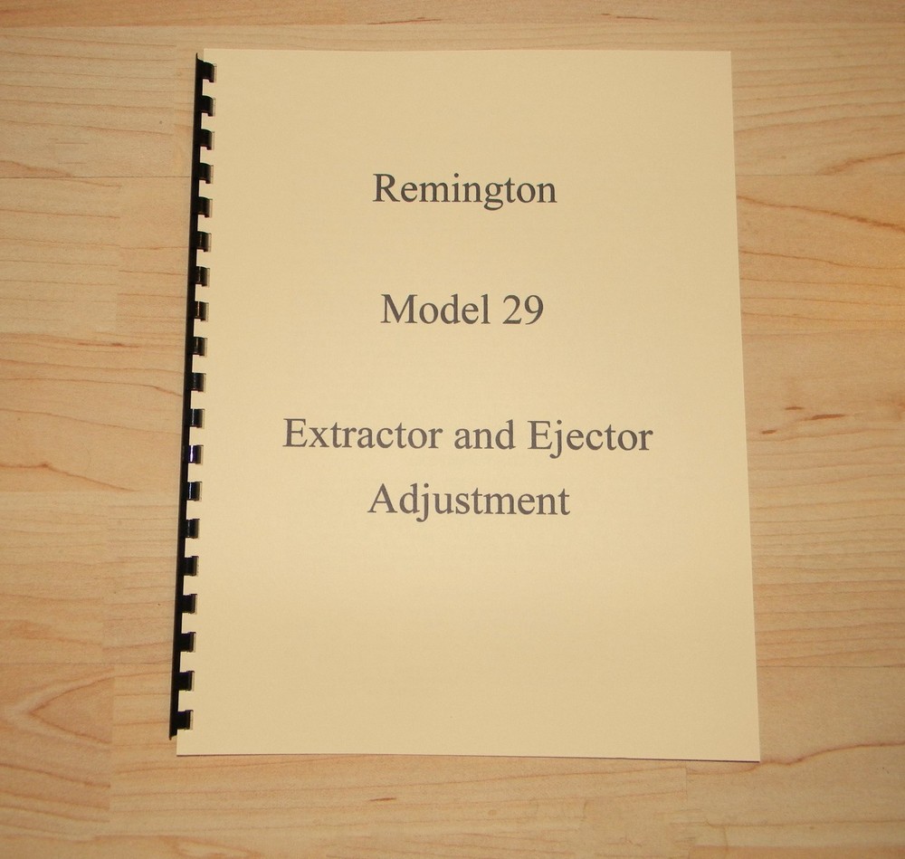 Remington Model 29 Extractor / Ejector Adjustment Instructions - #R109