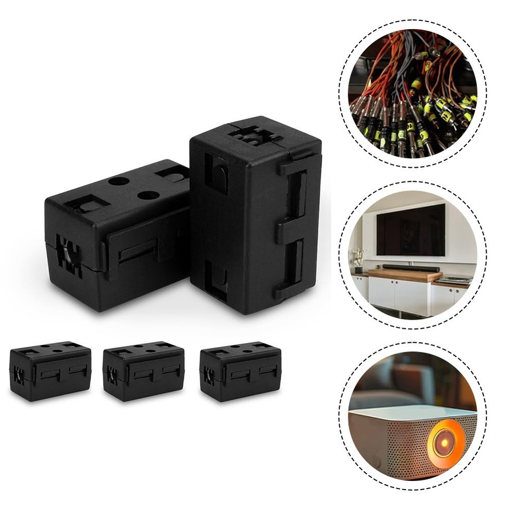 Cable Clamp with Tightly Fitting Ferrite Core to Minimize Data Loss during Use