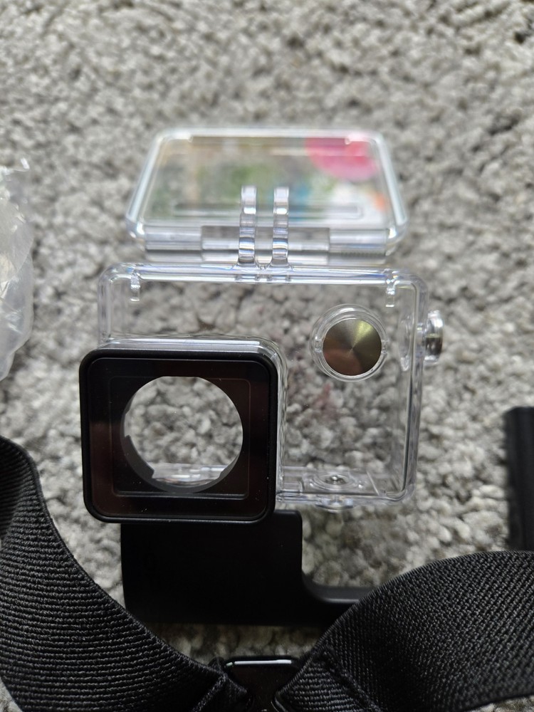 Gopro Hero 4 With Case Different Backs. Wearable Mount W/ Different Attachments