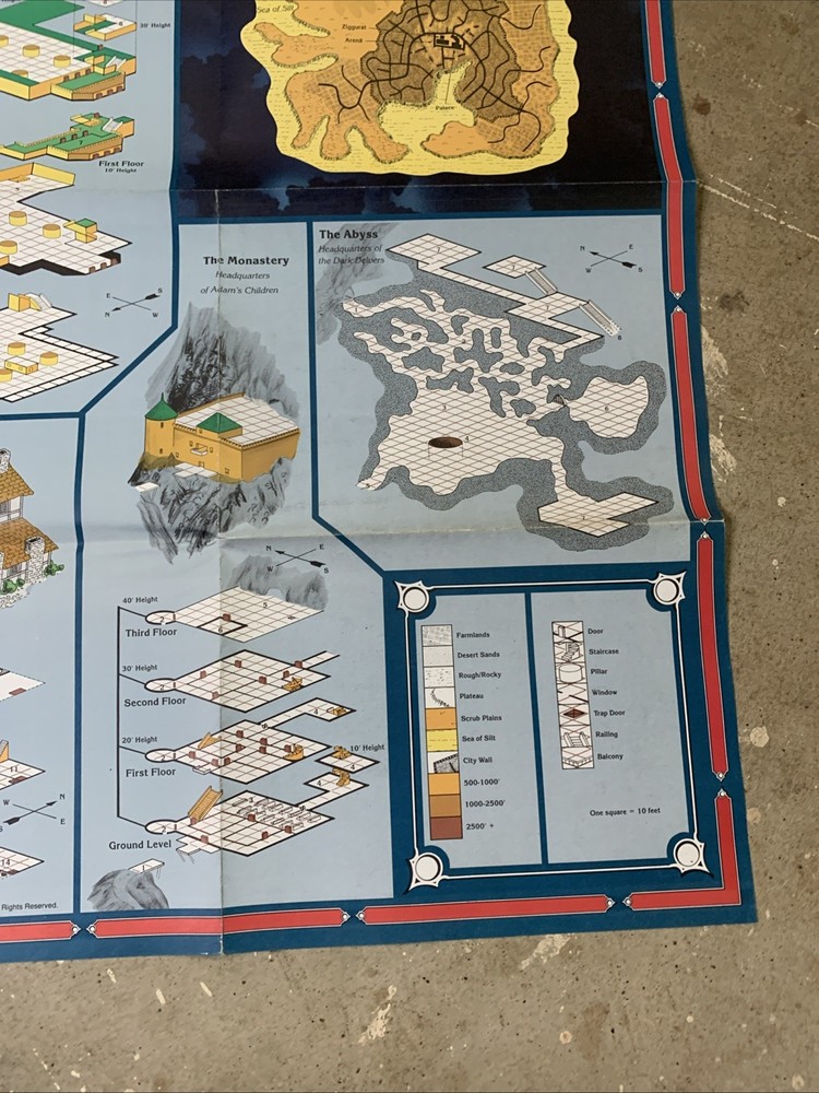 TSR Ravenloft Forbidden Lore Map Only 1992