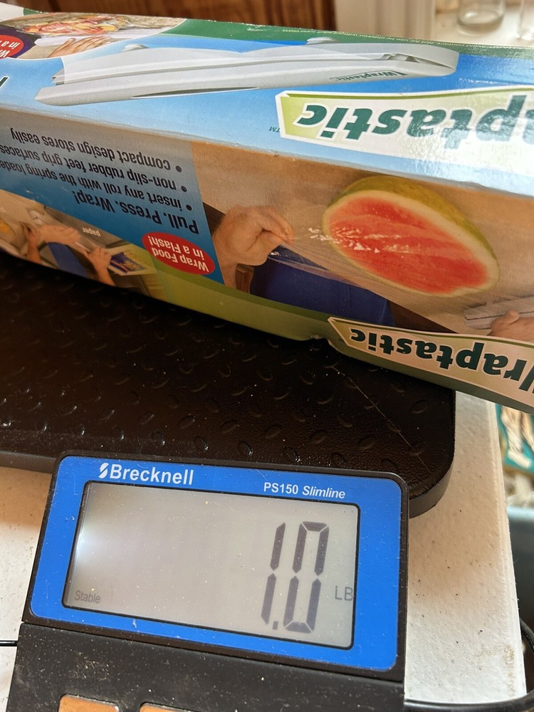 WRAPTASTIC Plastic Wrap Dispenser Pull, Press- As Seen on TV unused F1