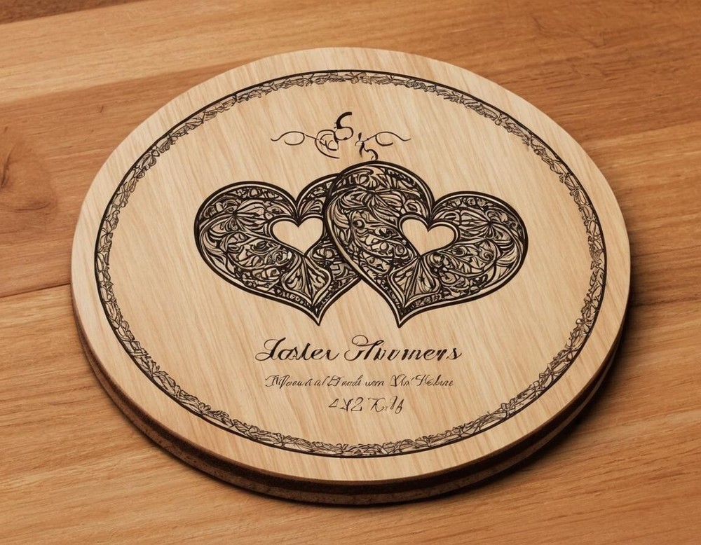Personalized Laser Engraved Wooden Coasters