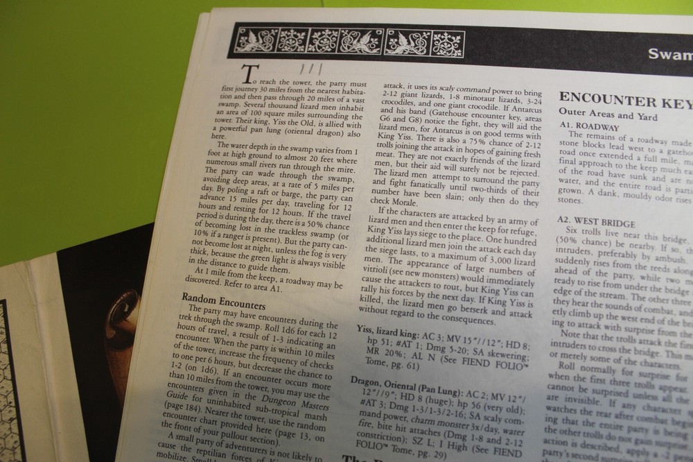 TSR Advanced Dungeons & Dragons Baltron's Dragons (DAMAGED)