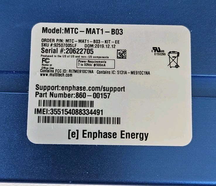 MultiTech MTC-MAT1-B03 MultiConnect Cell Modem