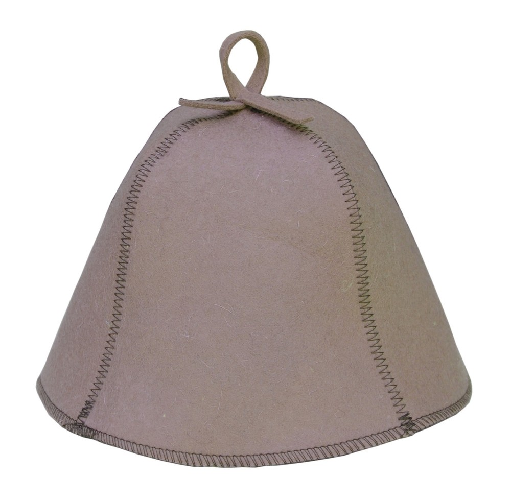 Light Brown Sauna Hat Banya Hat 100% Wool Шапка для Бани Банные Шапки Шерсть