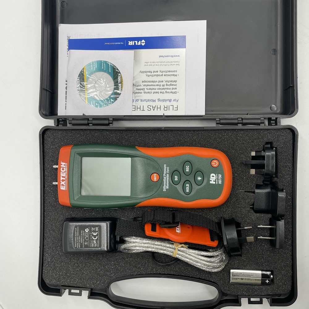 Extech HD750 Differential Pressure Manometer, 5PSI