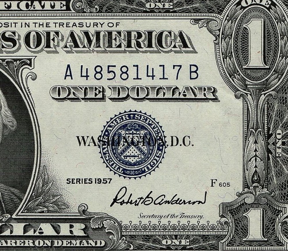 1957 $1 Silver Certificate Blue Seal