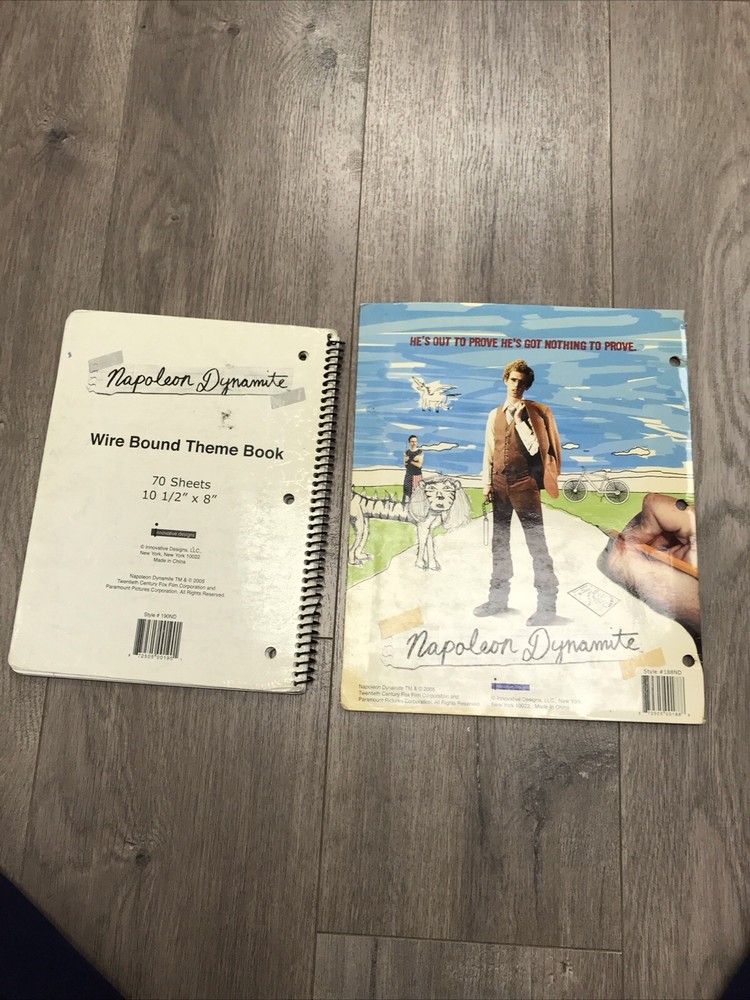 Vintage 2005 Napoleon Dynamite Folder And Notebook