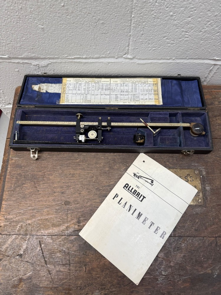 CASED VINTAGE THE ALLBRIT PLANIMETER