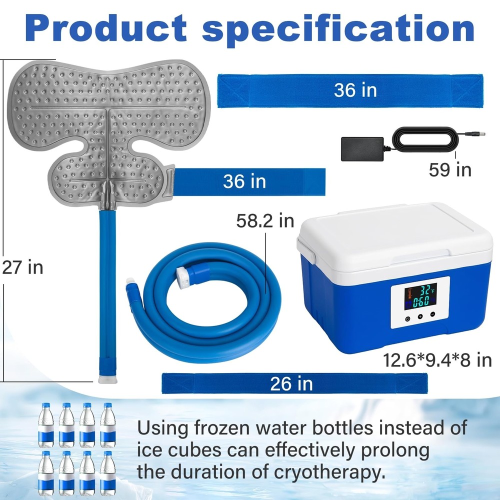 Ice Machine for Shoulder After Surgery Recovery, 9 Quarts Timer Circulate Rot...
