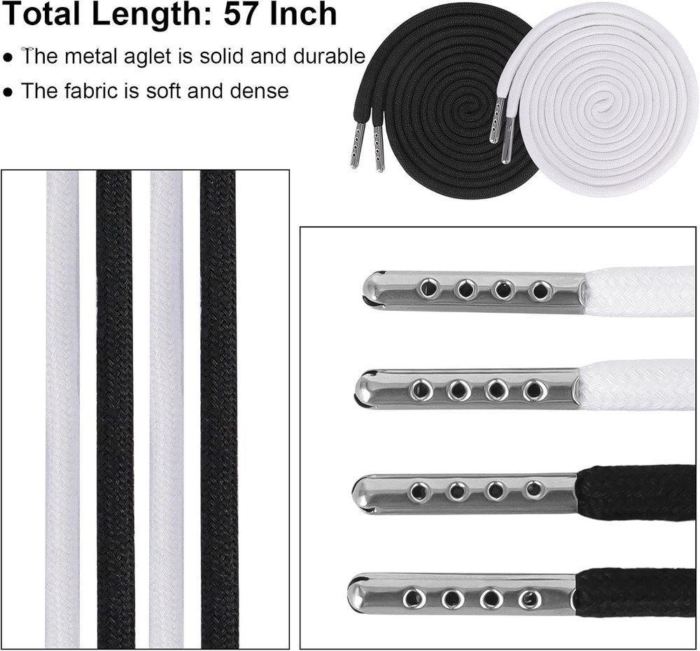 10 PCS 57 Inches XL Drawstring Cords, Drawstring Replacement with 3 Pcs Easy ...