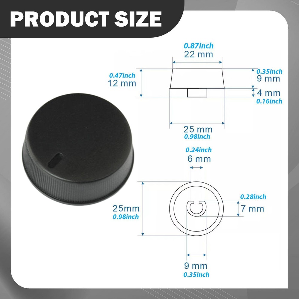 Volume Knob Cap Round Sturdy Compact Spare Part Easy to Install Replacement for