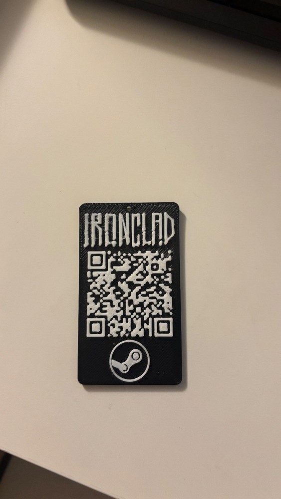 Ironclad 3D printed QR code