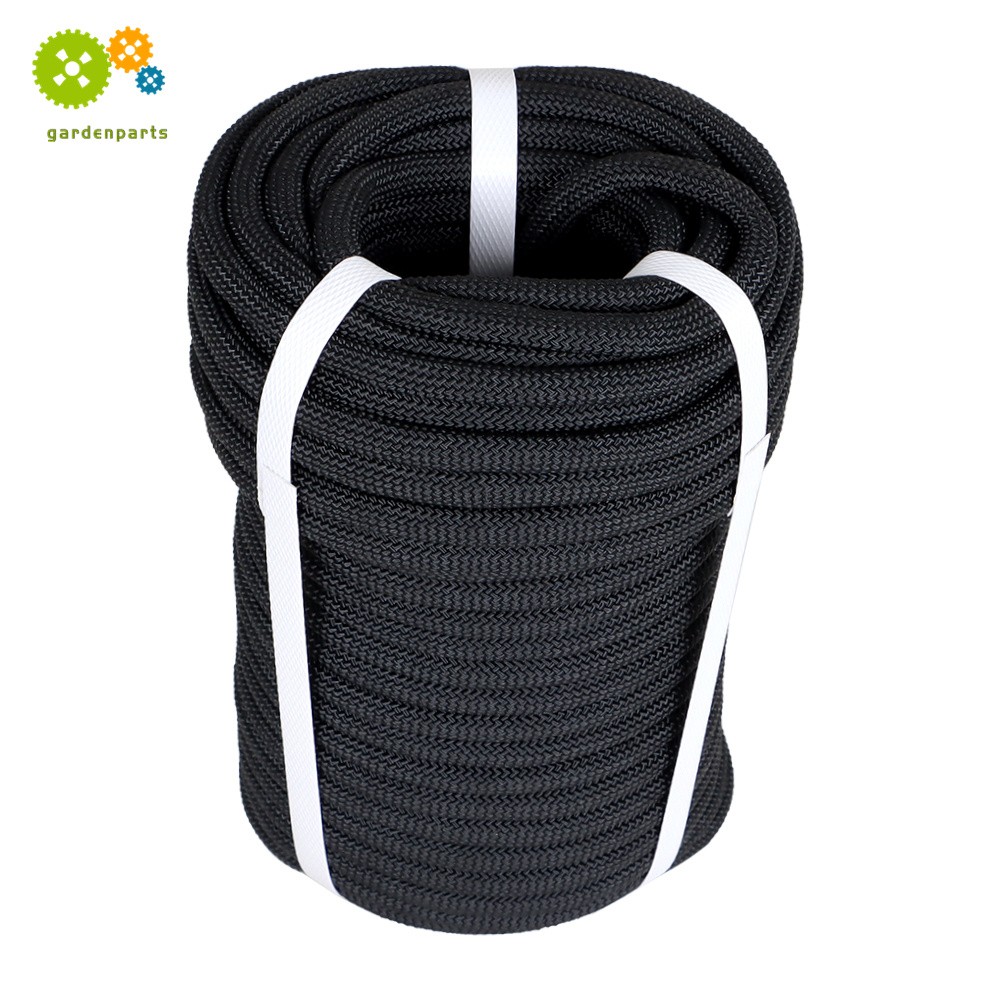 High Strong Pulling Braided Rope 3520Lbs 3/8" × 100' Black Polyest Rope