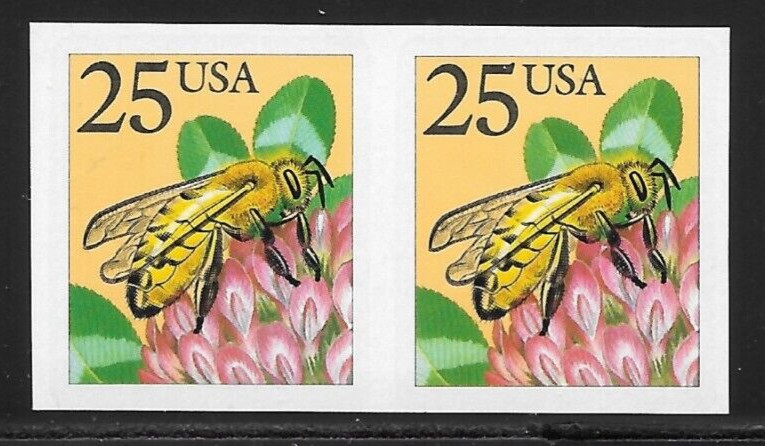 IMPERFORATE ERROR Coil Pair Scott # 2281g, LARGE Block Tagging, MNH