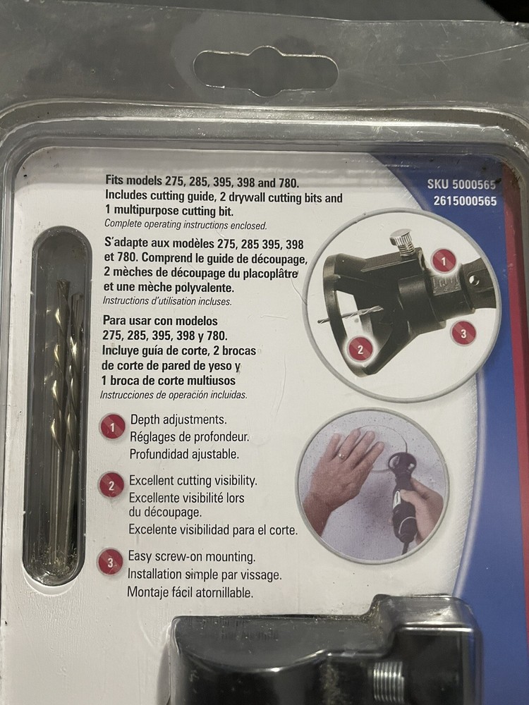 Dremel 565 Multipurpose Cutting Kit Cutting Guide 3 Cutting Bits NIP