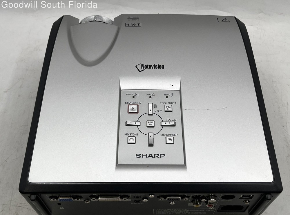 Sharp XR-30S Silver Note Vision DLP SVGA Projector With Case Not Tested