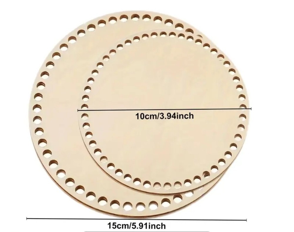Six Wooden Blanks For Crochet Projects