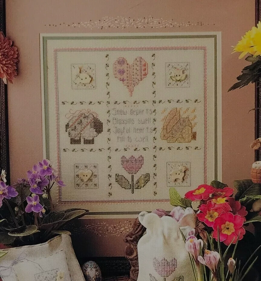 Shepherd's Bush Cross Stitch Chart/Pattern - Buttoned Hearts