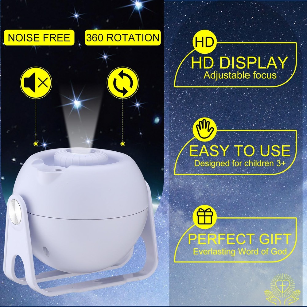 Aurelema Bible Verses Projector Galaxy Includes 12 White