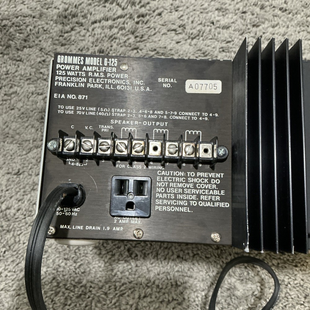 GROMMES - PRECISION MODEL G125M POWER AMPLIFIER