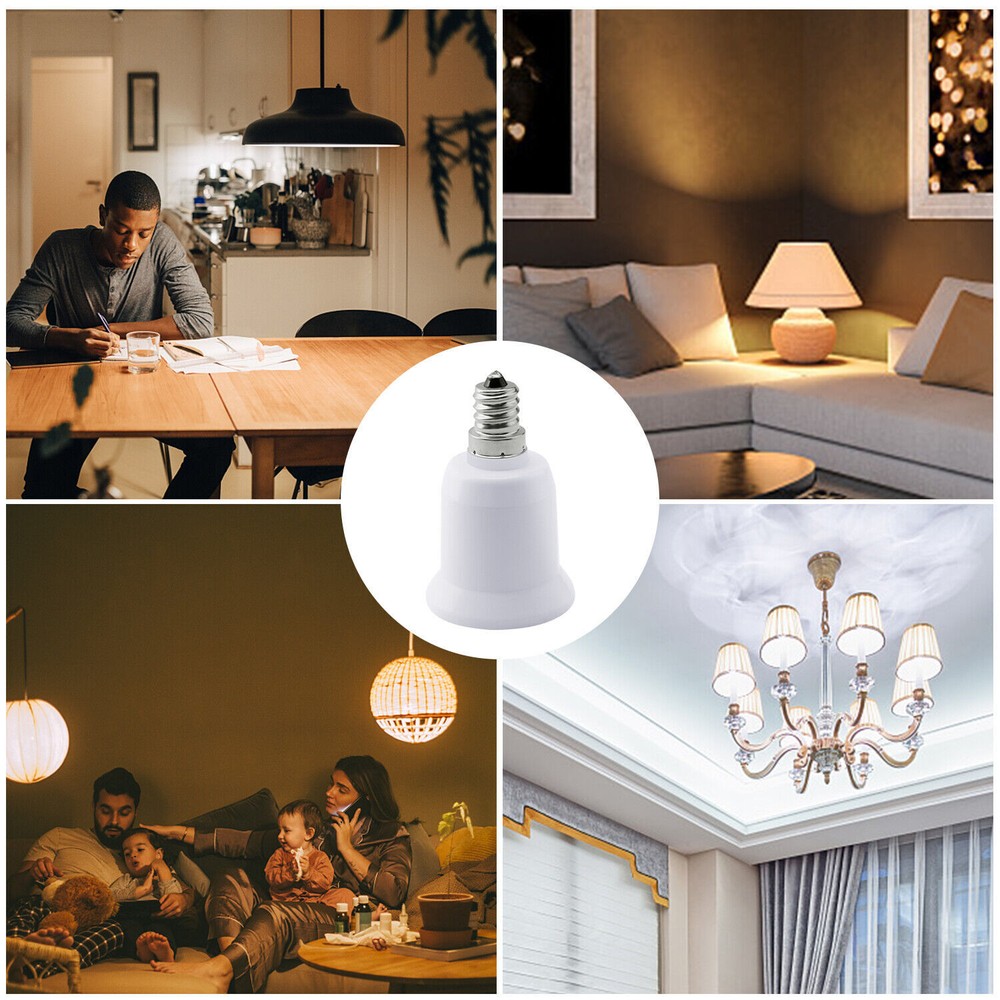 10Pcs E12 To E26 / E27 Socket Adapter Chandelier Converter Light Base Adapter