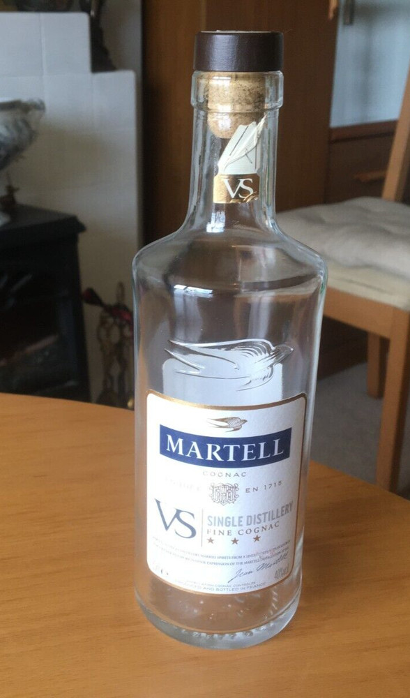 EMPTY MARTELL COGNAC 35CL BOTTLE
