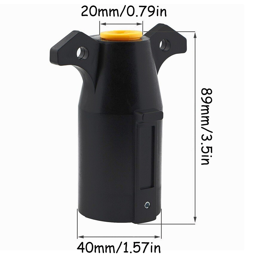 7 Way Round RV Style Trailer Light Plug Connector Replacement Blade Pin Adapter