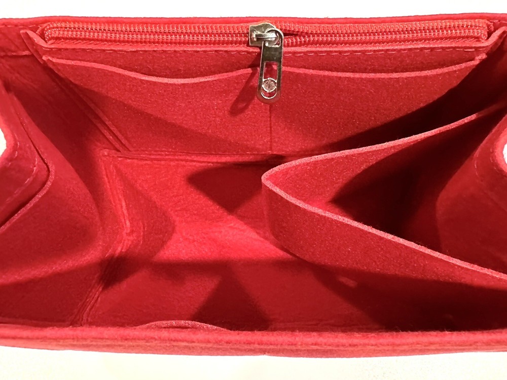 Felt Purse Handbag Organizer Insert - Red